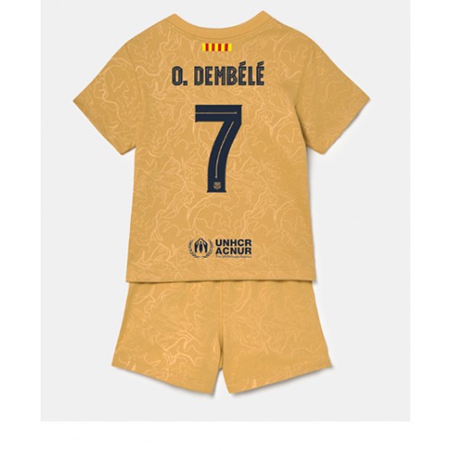 Barcelona Ousmane Dembele #7 kläder Barn 2022-23 Bortatröja Kortärmad (+ korta byxor) Barcelona Ousmane Dembele #7 kläder Barn 2022-23 Bortatröja Kortärmad (+ korta byxor)